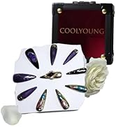 Handmade Nails, Press On Nails Purple, Chrome Press On Nails, Press On Nails 3D Design, Medium St...
