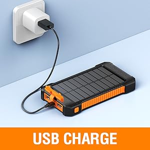 USB outdoor solar charger portable solar external battery pack solar phone charger solar powered 