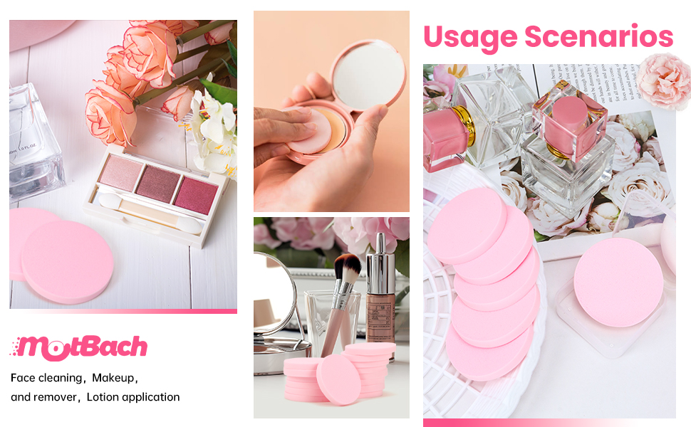 These makeup sponge pads are suitable for powder, cream or foundation
