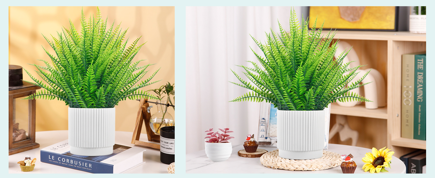 Der Rose 14.5" Fake Plants Ferns Artific... 17 fake plants artificial plants indoor bathroom decor house decor plant decor