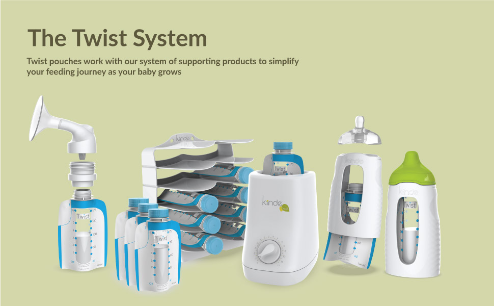 Twist pouches work with our system of supporting products to simplify your feeding journey
