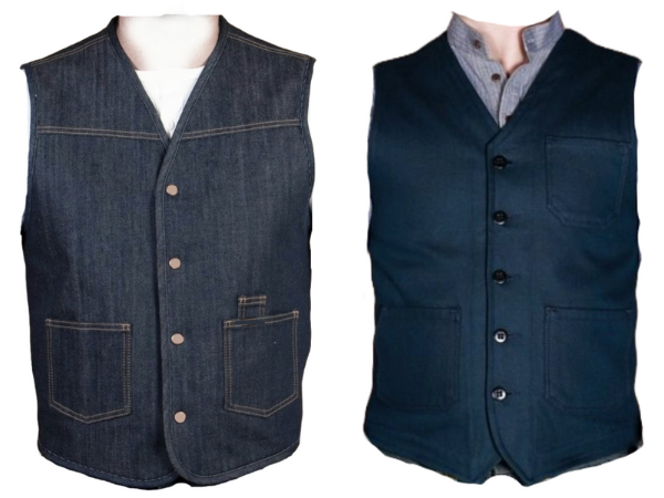 【SATIIIZ】Dus Mohair Leather Vest Men's STS Ranchwear Chisum Concealed Carry Western Leather