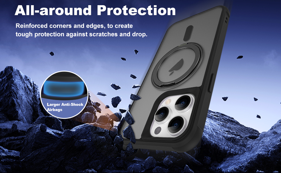 XIEWE for iPhone 13 Pro Case 6.1 Inches 360°Rotatable