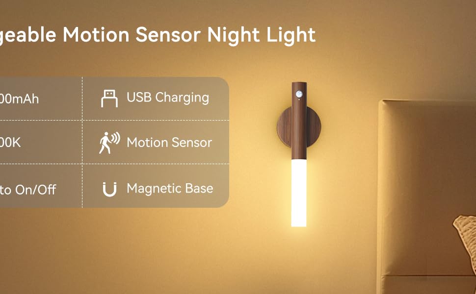 Motion Sensor Night Light for Closet, Cabinet, Hallway
