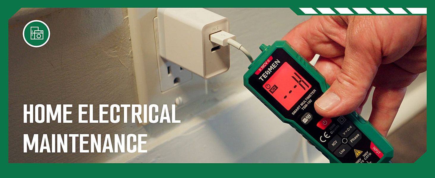 Multimetro Digitale TESMEN TSM-192 - Tester Automatico Con NCV E Torcia
