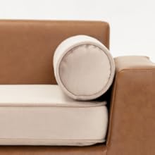 Soft bolsters on a cat supplies-designed pet sofa for extra comfort, ideal for large dog beds