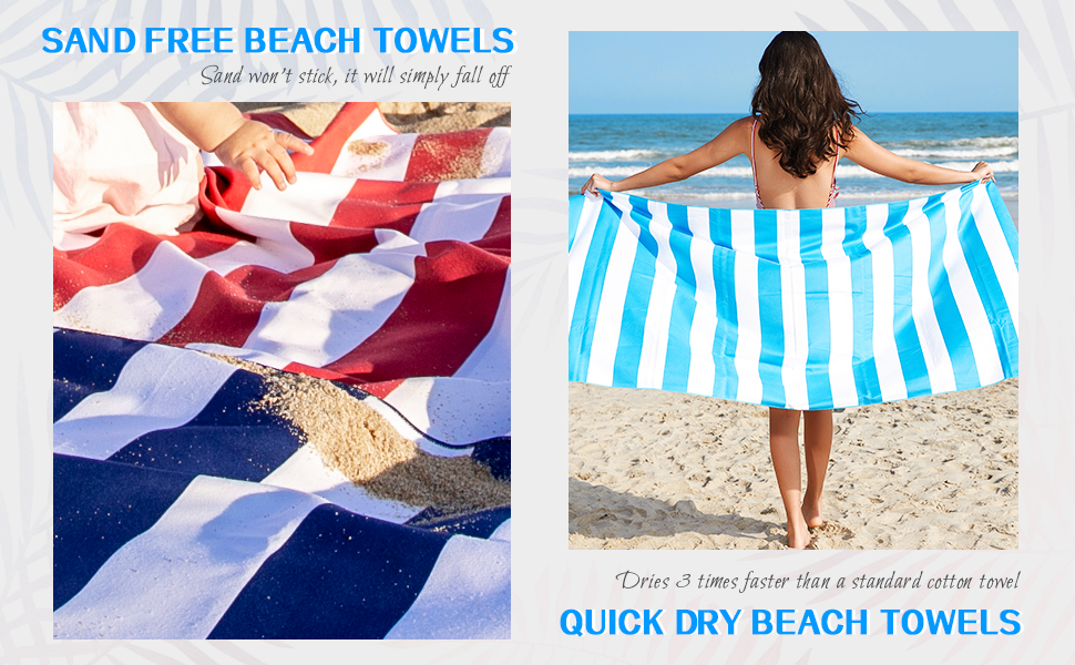 Your Choice Microfiber Beach Towel Set, Sand Free Beach