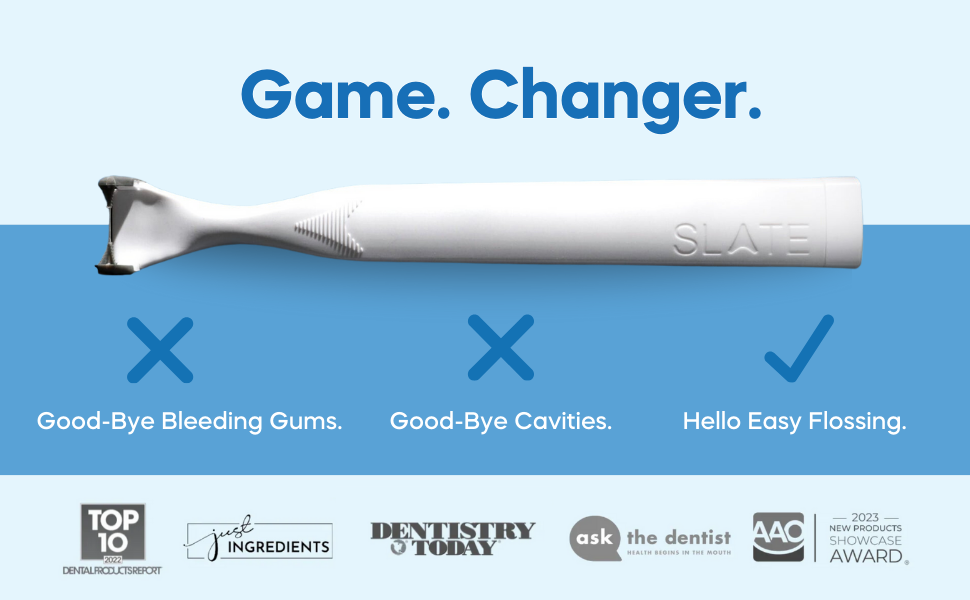 Slate Electric Flosser Gum Stimulator, Tongue Scraper