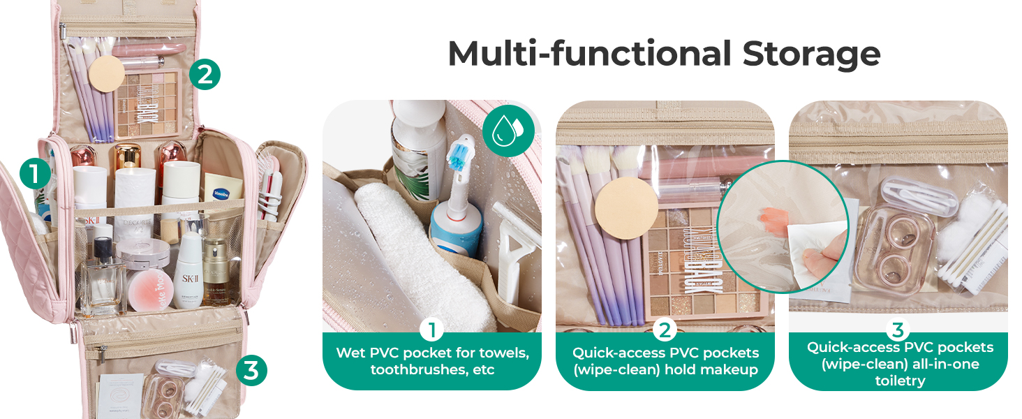 BAGSMART Travel Toiletry Bag