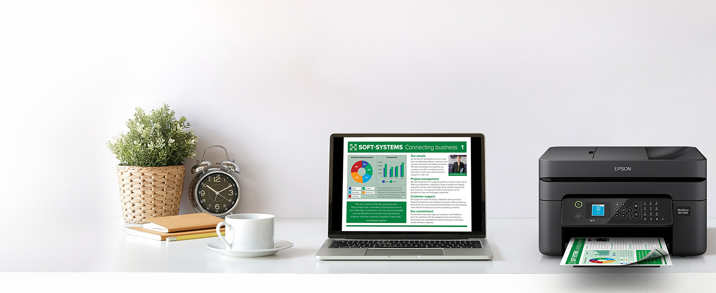 Epson Workforce WF2930 Wireless AllinOne Printer with Scan, Copy