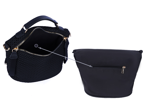 ハンドバッグ NADEL BAG (SOFT BLACK) Opal shoulder bag, black