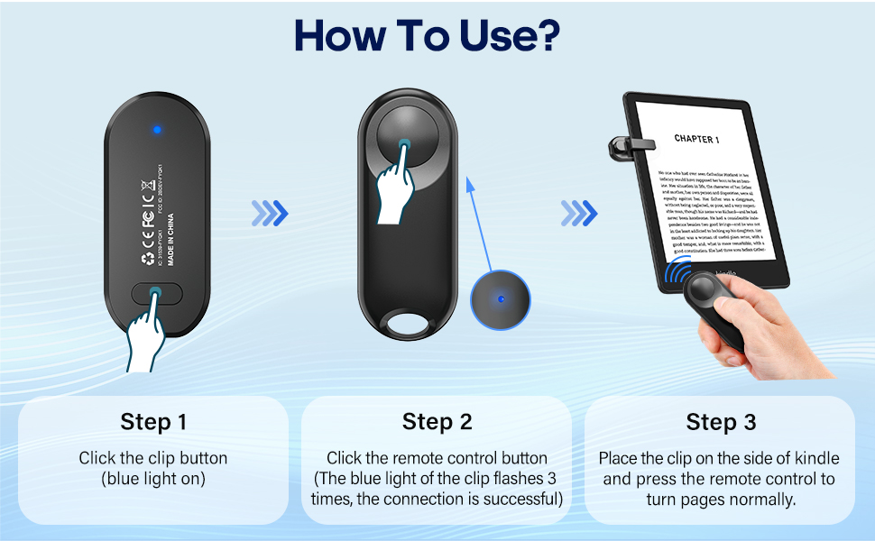 Oresoc RF Remote Control Page Turner for Kindle Paperwhite,Kindle