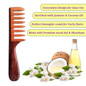 detangling comb with bullet points
