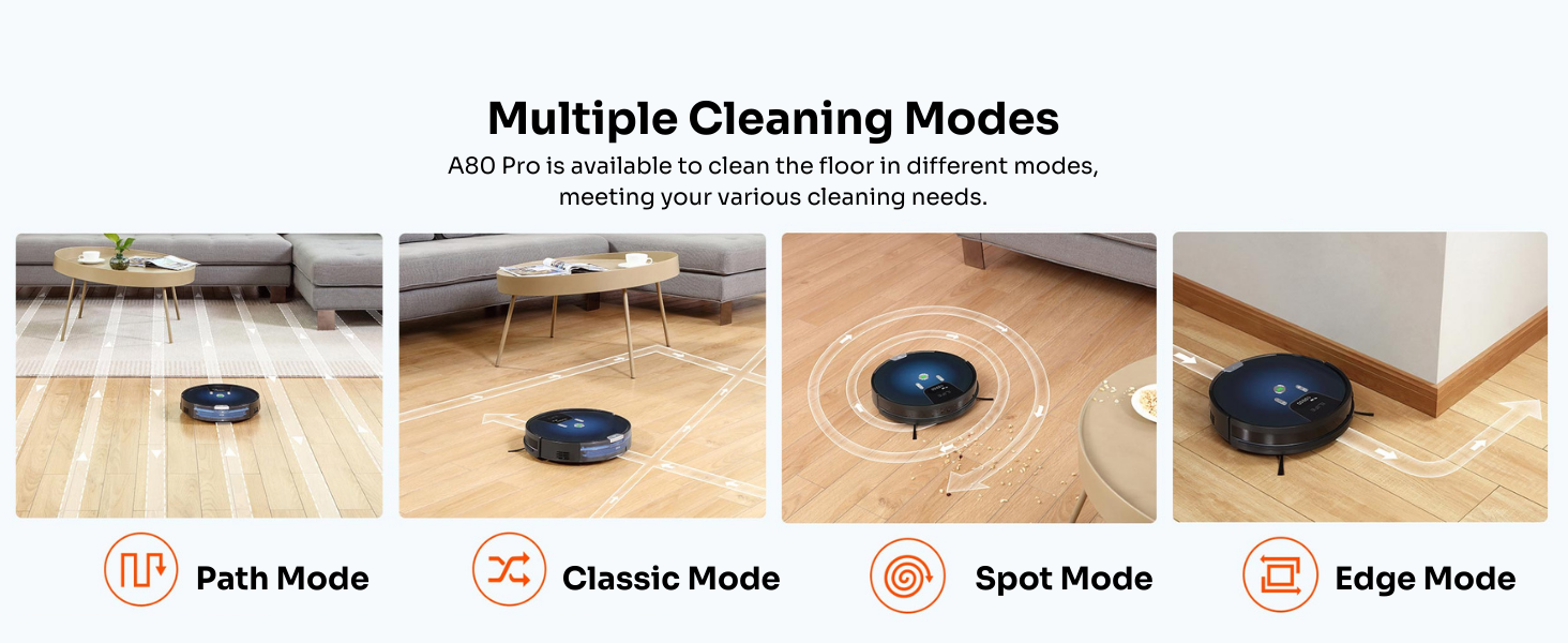 ILIFE A80 Pro Robotic Vacuum Cleaner, Powerful Suction, Daily Schedule