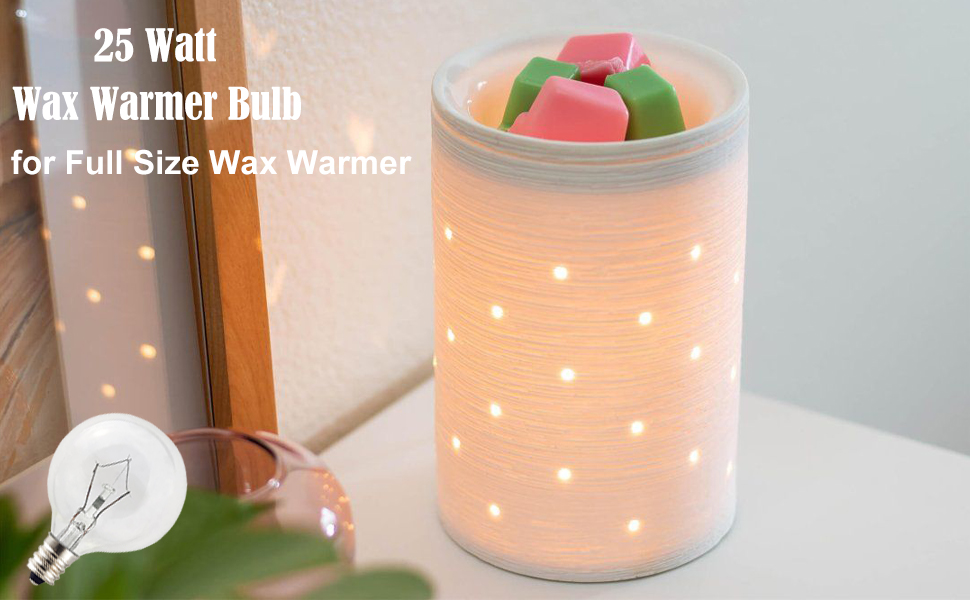 SalPhines Wax Warmer Bulbs, G50 25 Watt Light Bulbs for