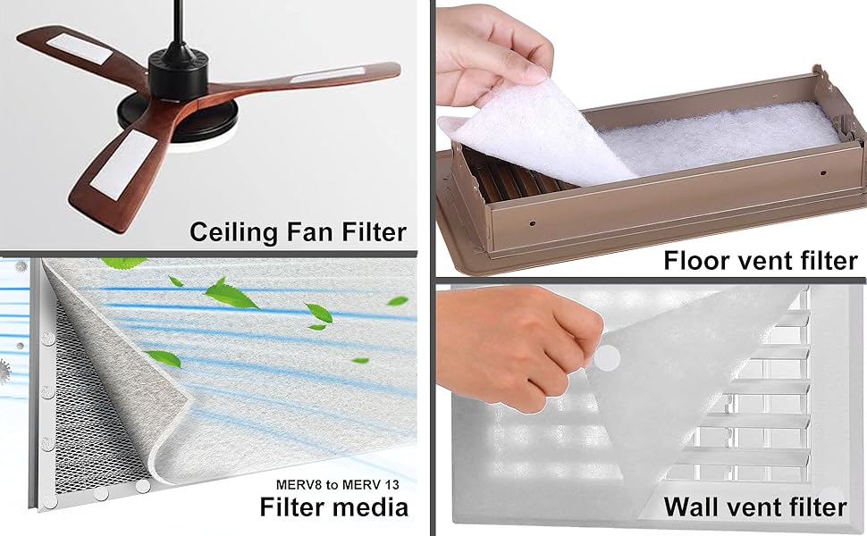 Demiwise Air Vent Filter 20x100 Inch, Cut to Fit Air Filter