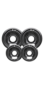 black drip pans for electric