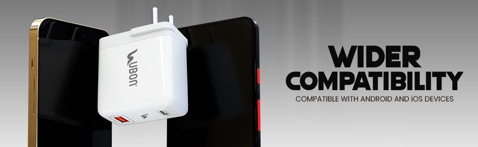 Ubon CH-008 65W Type C and USB Ports Charger