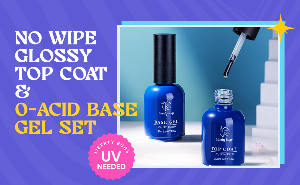 Liberty Bugs Gel Base And Top Coat Gel Nail Polish 2