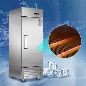Guaranteed freshness, frost-free deep cooling using quality evaporator heating wire