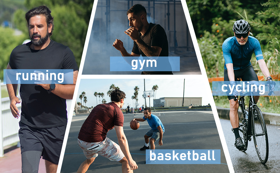 Men's Athletic Turtle Neck Long Sleeve Compression Shirts Cool Dry Base Layer Undershirt Running 