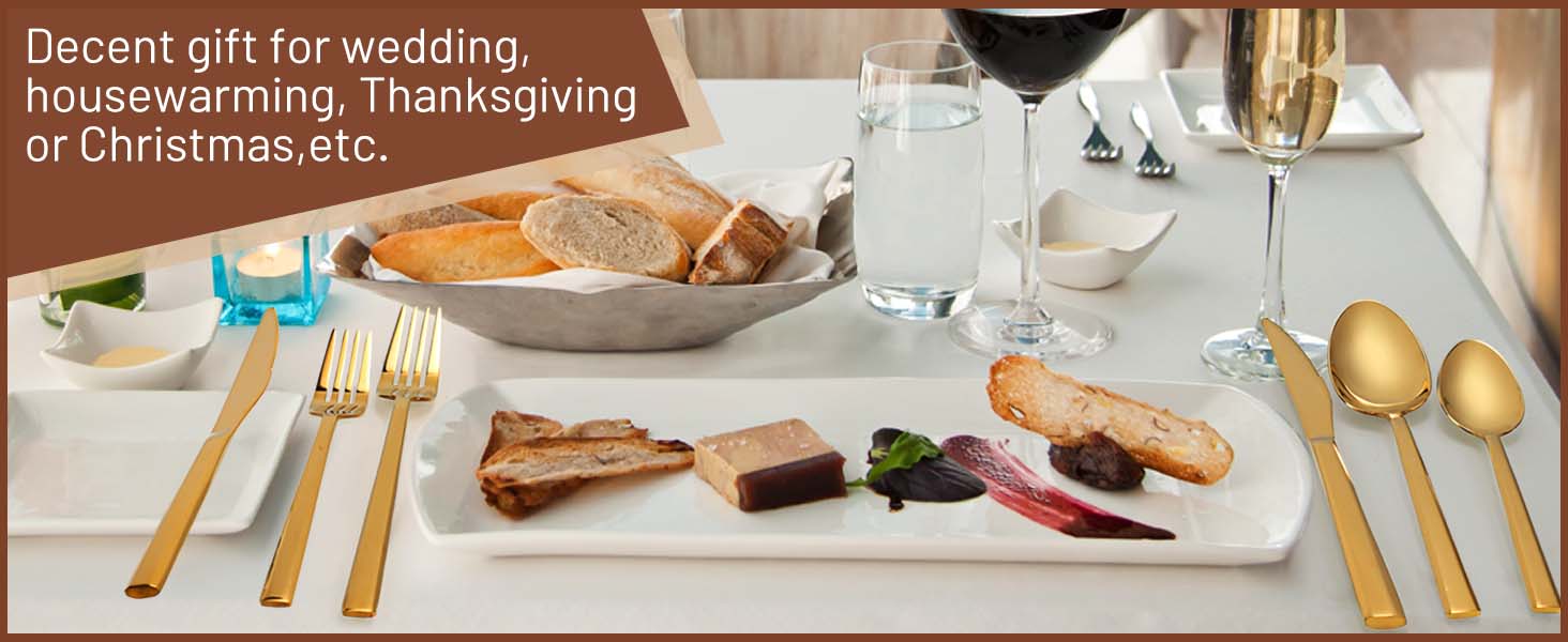 Silverware Set, PUREAIN 30 Pieces Gold Silverware Set for