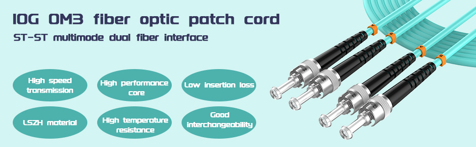 st to st multimode fiber patch cable