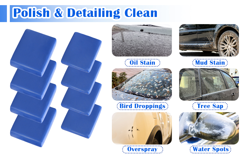 Anglekai 400g+200g Car Clay Bar, 4 PCS 100g Magic Clay Bars