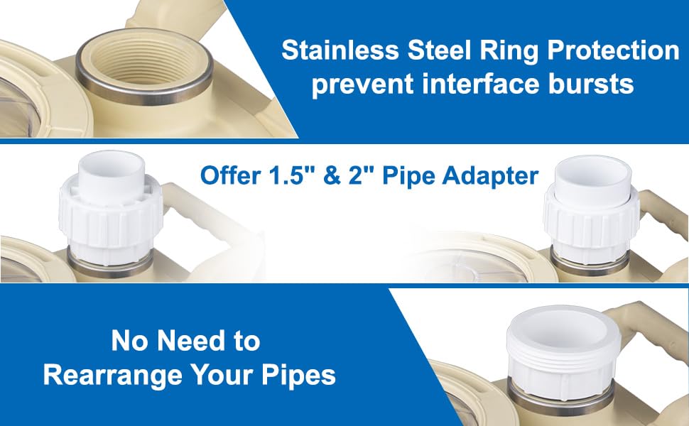 LINGXIAO Inground Pool Pump, 1.0HP In Ground Swimming Pool Pumps with