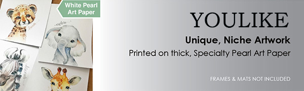 YOULIKE Baby Room Decoration Cartoon Animals Pictures