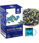 TIAN HU SHAN Butterfly Pea Flower Tea, Butterfly Pea Flowers Loose Leaf, 100% Natural Herbal Tea,...