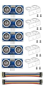 5Pcs HC-SR04 Ultrasonic Sensors