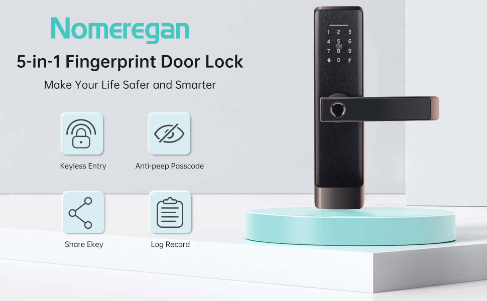 Smart Lock, Smart Door Lock, Keyless Entry Door Lock Compatible with