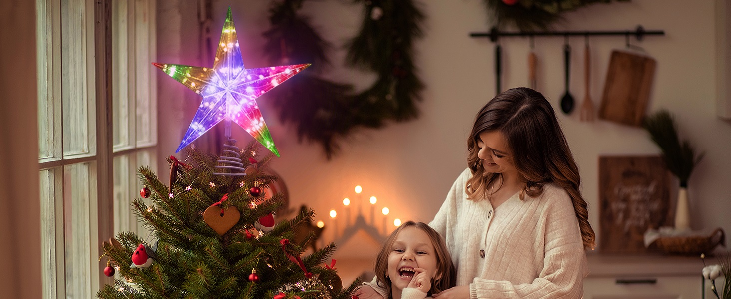 lighted tree topper star