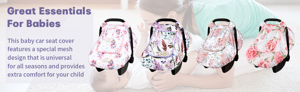 baby car seat covers for girls infant car seat cover winter stroller cover with mesh