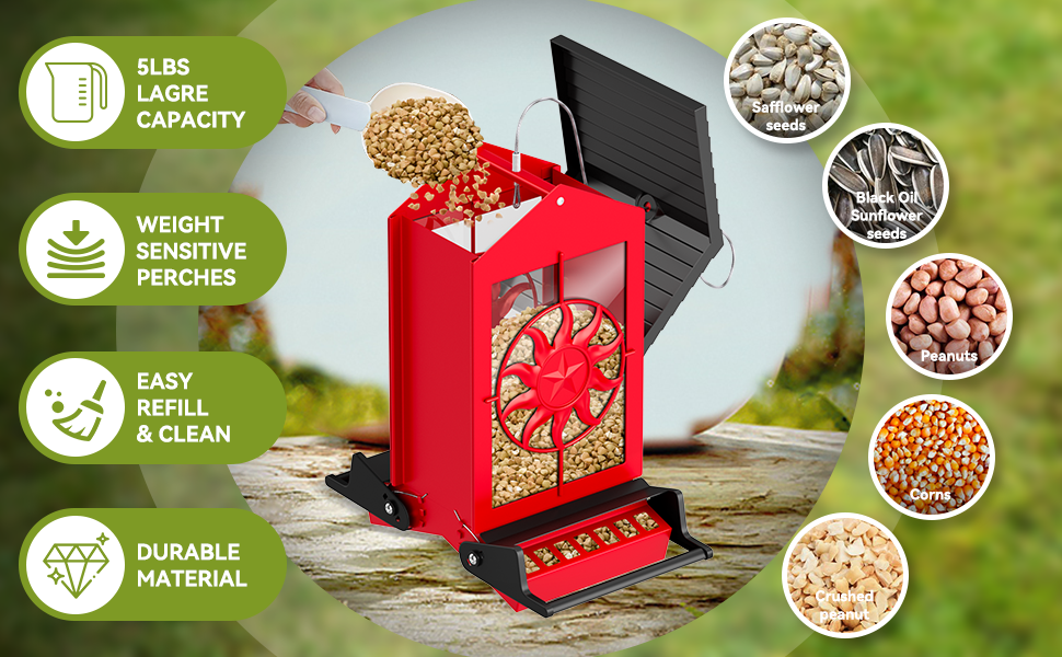 bird feeders for outdoors squirrel proof