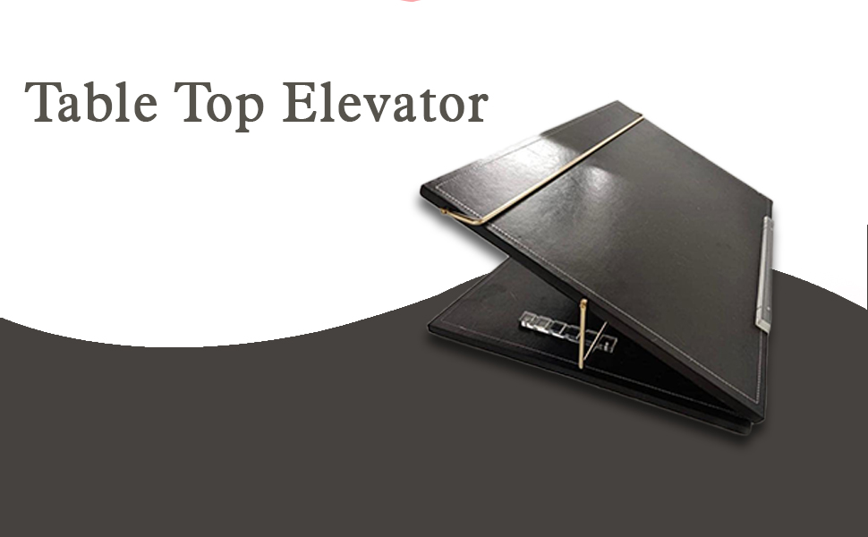 LUVYANSH Writing Table TOP Leather Elevator Desk Small Size (12/16 INCH