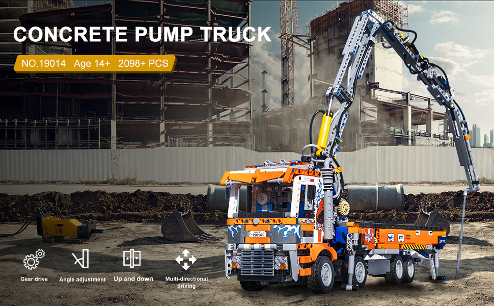 Amazon.com: Mould King Concrete Pump Truck Building Set for