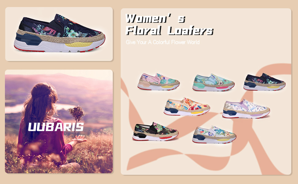 womens floral loafers