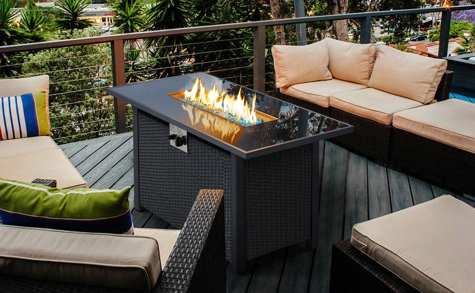 Topeakmart 43’’ Outdoor Gas Fire Pit 50,000 BTU Propane