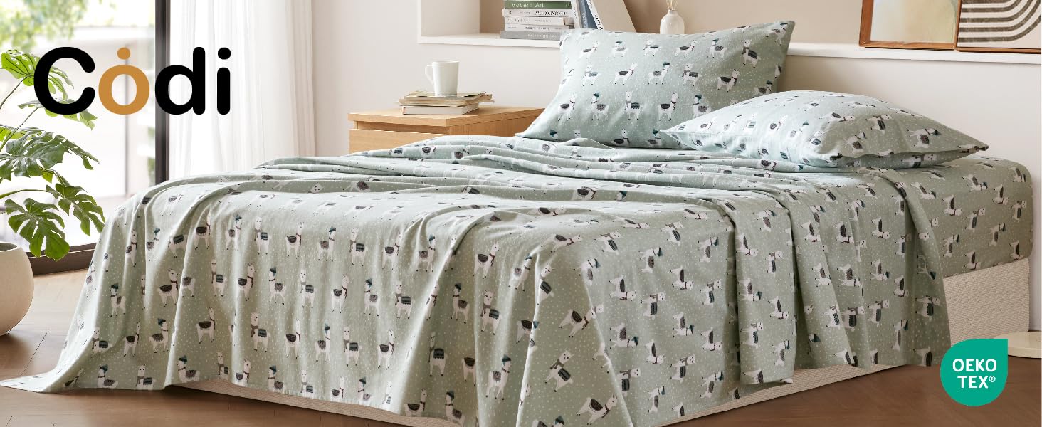 Codi Flannel Sheets Twin Size 3 Pieces Ultra Soft Flannel