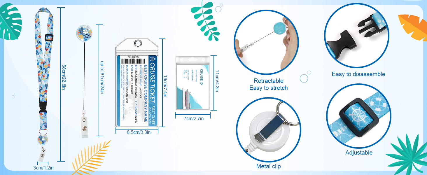 lanyards for cruise ship cards and cruise luggage tag holder