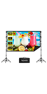 black backing projector screen