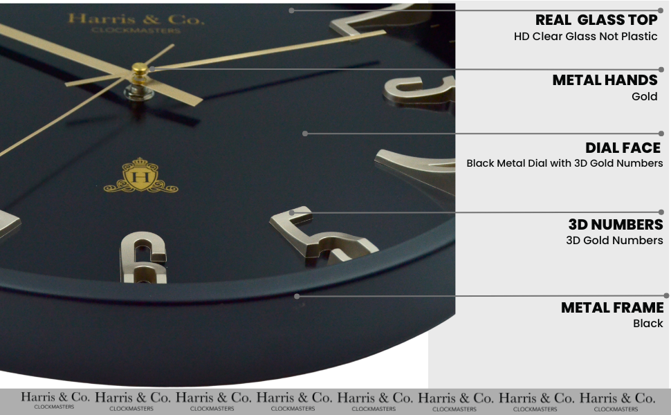 Harris & Co. Clockmasters wall clock for home