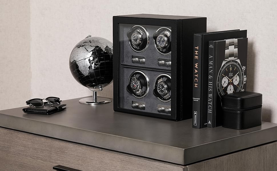 ROTHWELL 4 Watch Winder for Automatic Watches with Quiet