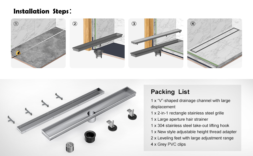 tile shower drain modern stealth drain wtih hair catcher removable cover stainless steel drain showe
