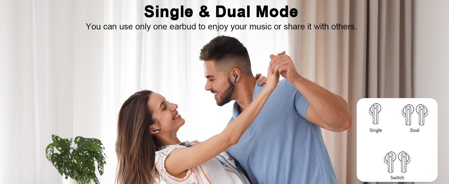 wireless bluetooth earbuds with micphones tiny in ear noise canceling earphones mini headphones