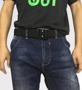 WYuZe Mens Tactical Belt Military Elastic Stretch Duty Riggers Belt Metal Buckle