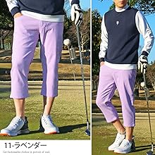 Amazon | [CASUALINASE] ゴルフウェア クロップドパンツ メンズ