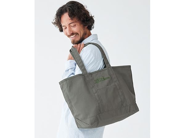 llbean トートバック　large ロングハンドル　アンティークオリーブ Boat and Tote Open Top Medium(Regular Antique Olive